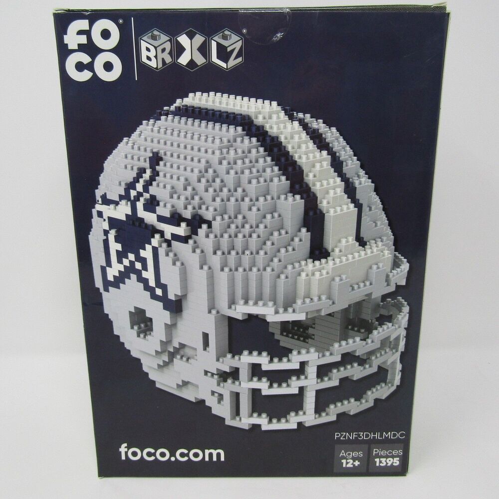 FOCO BRXLZ Dallas Cowboys NFL Football Team Helmet Building Set 1395 Pcs Ages
